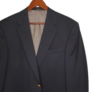 Hart Schaffner Marx Gold Trumpeter Navy Blue Blazer Jacket Gold Buttons 42R READ